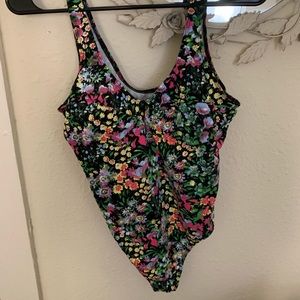 Floral multicolor urban outfitters bodysuit